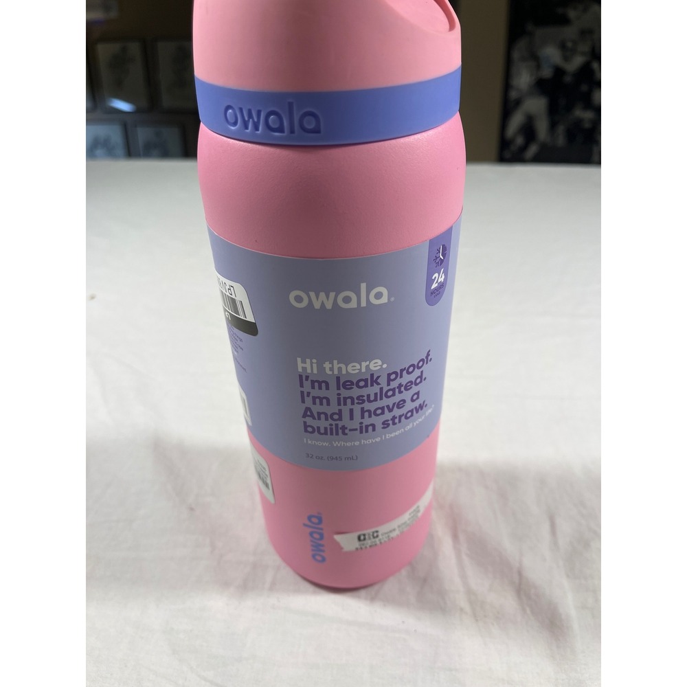 Owala FreeSip Water Bottle Unisex 32oz Pink NEW Insulated Stainless Steel